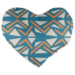 Abstract geometric design    Large 19  Premium Heart Shape Cushions