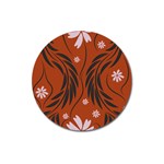 Folk flowers print Floral pattern Ethnic art Magnet 3  (Round)