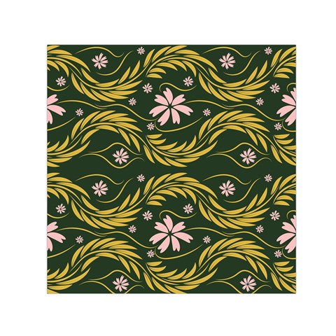 Folk flowers print Floral pattern Ethnic art Small Satin Scarf (Square) from ArtsNow.com Front