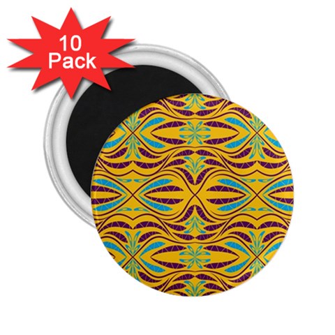 Folk flowers print Floral pattern Ethnic art 2.25  Magnets (10 pack)  from ArtsNow.com Front