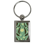 Folk flowers print Floral pattern Ethnic art Key Chain (Rectangle)