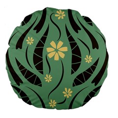Folk flowers print Floral pattern Ethnic art Large 18  Premium Flano Round Cushions from ArtsNow.com Back