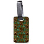 Artworks Pattern Leather Lady In Gold And Flowers Luggage Tag (two sides)