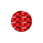 Love And Hate Typographic Design Pattern Golf Ball Marker (4 pack)