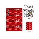 Love And Hate Typographic Design Pattern Playing Cards 54 Designs (Mini)