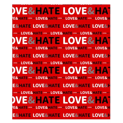 Love And Hate Typographic Design Pattern Duvet Cover (California King Size) from ArtsNow.com Duvet Quilt