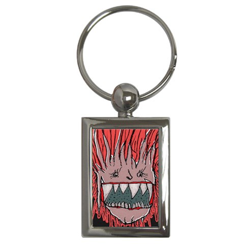 Evil Monster Close Up Portrait Key Chain (Rectangle) from ArtsNow.com Front