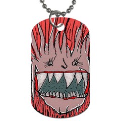Evil Monster Close Up Portrait Dog Tag (Two Sides) from ArtsNow.com Back