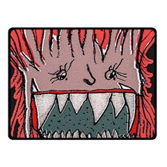 Evil Monster Close Up Portrait Double Sided Fleece Blanket (Small)  from ArtsNow.com 45 x34  Blanket Front