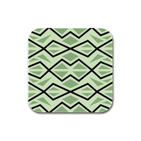 Abstract pattern geometric backgrounds Rubber Square Coaster (4 pack) from ArtsNow.com Front