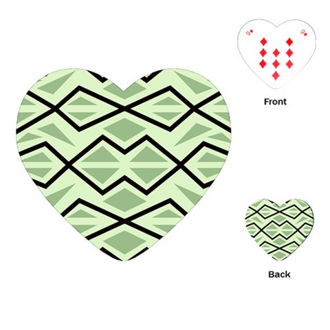 Abstract pattern geometric backgrounds Playing Cards Single Design (Heart) from ArtsNow.com Front