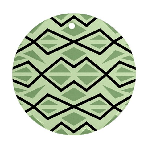 Abstract pattern geometric backgrounds Round Ornament (Two Sides) from ArtsNow.com Front