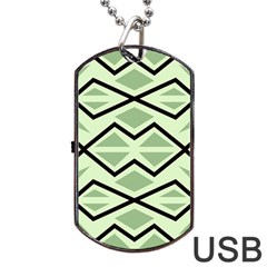 Abstract pattern geometric backgrounds Dog Tag USB Flash (Two Sides) from ArtsNow.com Back