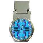 Abstract pattern geometric backgrounds Money Clip Watches