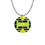 Abstract pattern geometric backgrounds 1  Button Necklace