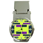 Abstract pattern geometric backgrounds Money Clip Watches