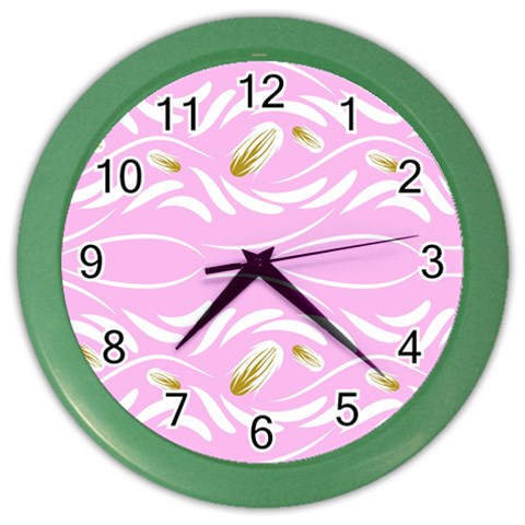 Folk flowers print Floral pattern Ethnic art Color Wall Clock from ArtsNow.com Front