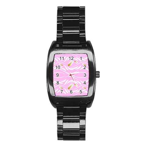 Folk flowers print Floral pattern Ethnic art Stainless Steel Barrel Watch from ArtsNow.com Front