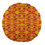 Folk flowers print Floral pattern Ethnic art Large 18  Premium Flano Round Cushions