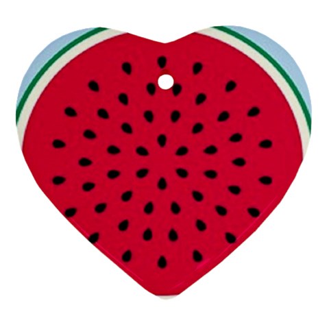 watermelon Ornament (Heart) from ArtsNow.com Front