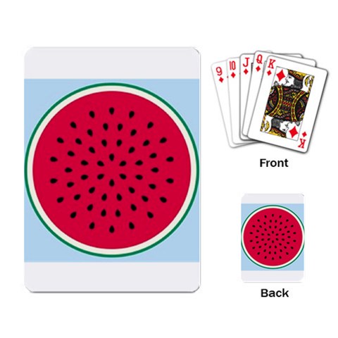 watermelon Playing Cards Single Design from ArtsNow.com Back