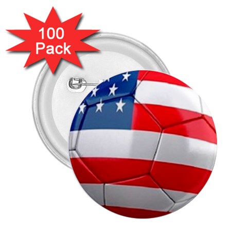 usa soccer 2.25  Button (100 pack) from ArtsNow.com Front