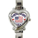 usa 2 Heart Italian Charm Watch