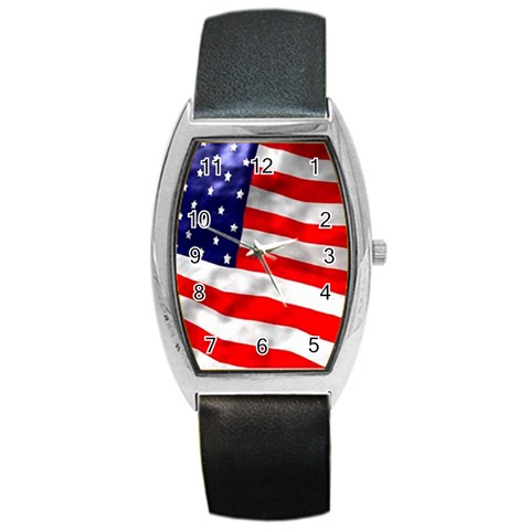 usa Barrel Style Metal Watch from ArtsNow.com Front