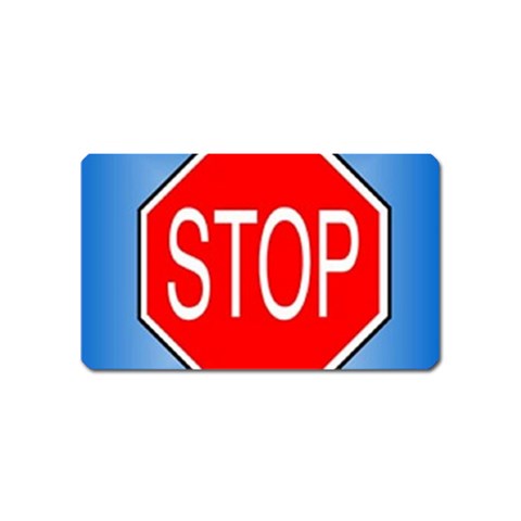 stopsign Magnet (Name Card) from ArtsNow.com Front