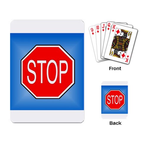 stopsign Playing Cards Single Design from ArtsNow.com Back