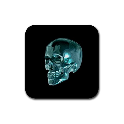 skull graphic Rubber Coaster (Square) from ArtsNow.com Front