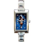 skull Rectangular Italian Charm Watch