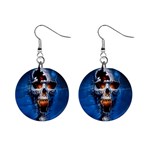 skull 1  Button Earrings