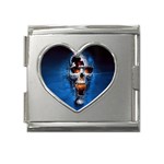skull Mega Link Heart Italian Charm (18mm)