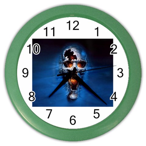 skull Color Wall Clock from ArtsNow.com Front