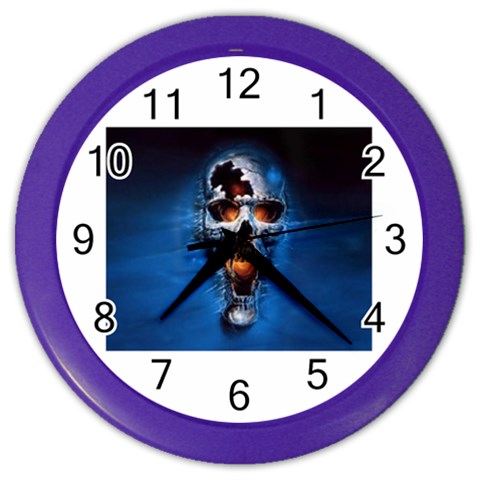 skull Color Wall Clock from ArtsNow.com Front