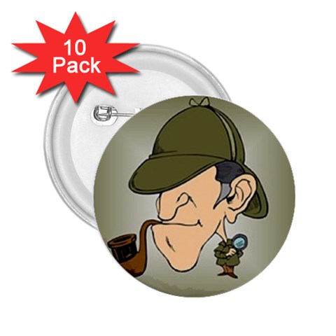 sherlock homes 2.25  Button (10 pack) from ArtsNow.com Front