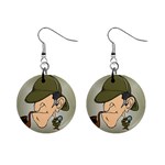 sherlock homes 1  Button Earrings