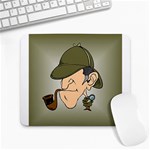 sherlock homes Large Mousepad