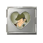 sherlock homes Mega Link Heart Italian Charm (18mm)