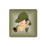 sherlock homes Magnet (Square)