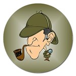 sherlock homes Magnet 5  (Round)