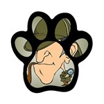 sherlock homes Magnet (Paw Print)
