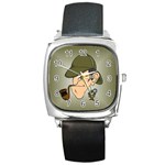 sherlock homes Square Metal Watch