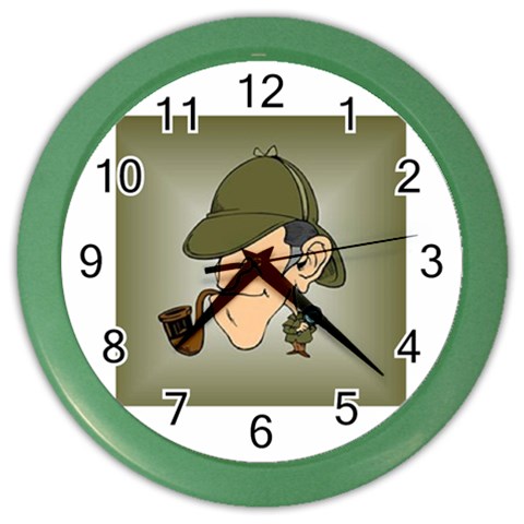 sherlock homes Color Wall Clock from ArtsNow.com Front