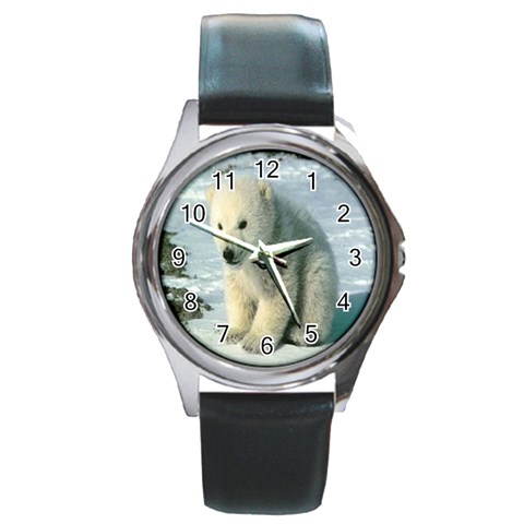 polar Round Metal Watch from ArtsNow.com Front