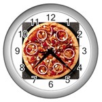 pizza Wall Clock (Silver)