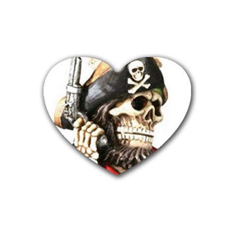 pirate Rubber Coaster (Heart) from ArtsNow.com Front