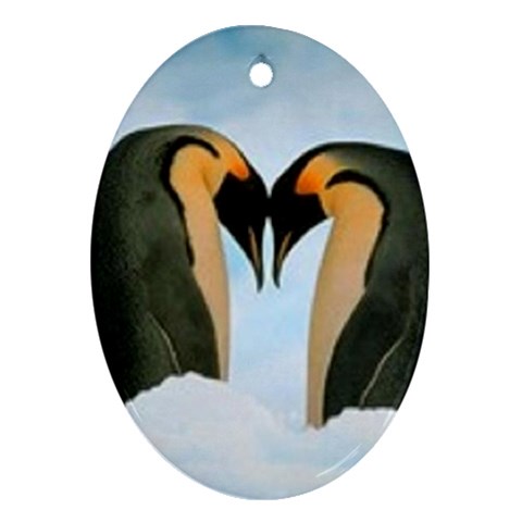 penguin Ornament (Oval) from ArtsNow.com Front