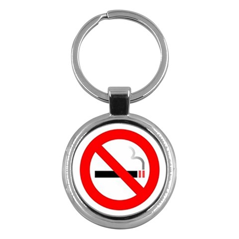 no smoking Key Chain (Round) from ArtsNow.com Front